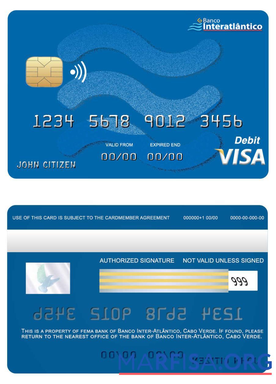 Downloadable Cabo Verde Banco Inter Atlântico bank visa card download for verification